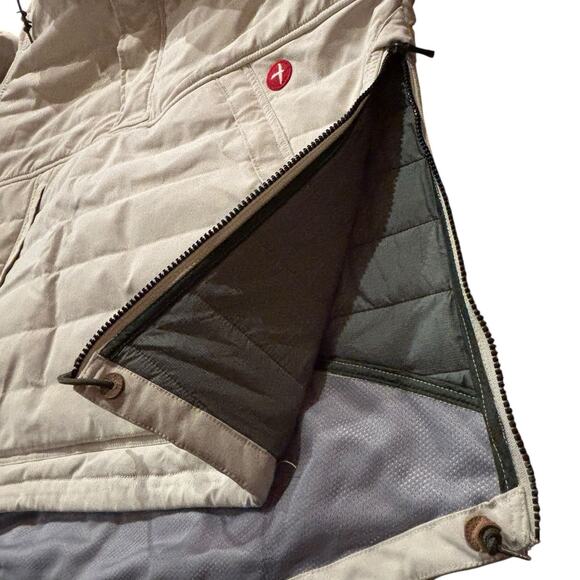 Relwen Men's Channel Anorak Light Stone Pullover Hooded Puffer Jacket Size Large - Picture 4 of 9